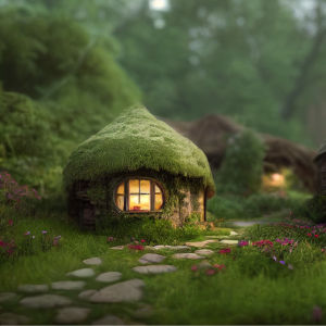 Little fairy house lit up from the inside | Pinescroll Blog Post Back 2 School
