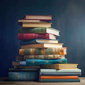 Stack of old books | Pinescroll Blog Post My Old Children's Storybook