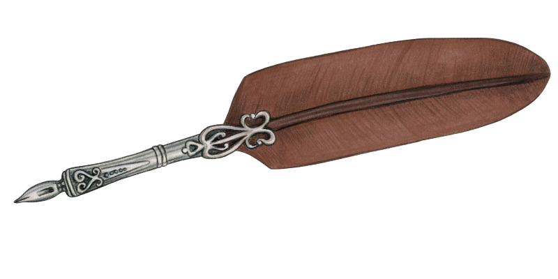 old fashioned quill (divider)